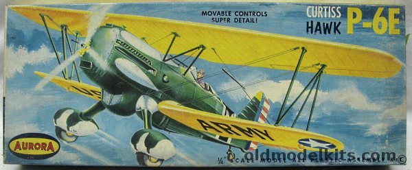 Aurora 1/43 Curtiss Hawk P-6E, 116-98 plastic model kit